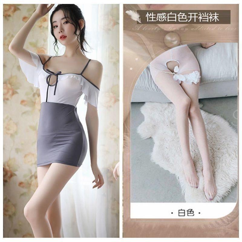 Sexy lingerie flirting hot bed passion sexy lace transparent pure desire pajamas no temptation