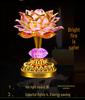 LED Seven-Colored Lotus Buddha Lamp - Rechargeable Guanyin Offering Light