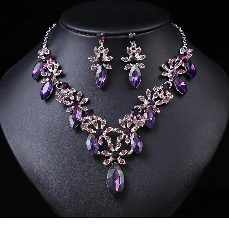 Accessories Retro Necklace Set Women's Luxury Crystal Banquet Dress Accessories