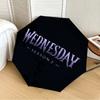 1pc Wednesday Automatic Folding Umbrella, Portable Collapsible Design, Casual Outdoor Accessory L1127119