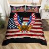 Geometric Eagle Duvet Cover Sets Full Size,Gold Starry Galaxy Bedding Set 3pcs,Abstract Mountain View Nature Animals Quilt Cove