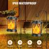 2/4PCS Solar Flame Hanging Lamp Waterproof Outdoor Light with Flickering Effect for Garden Patio Yard Path Christmas Decor
