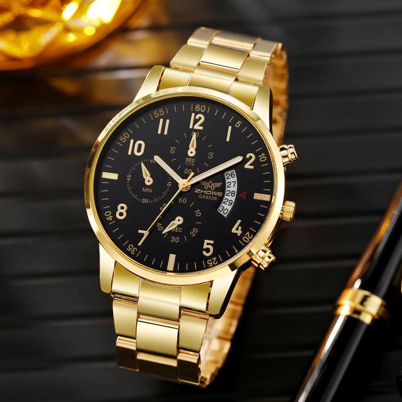 Men Business Watch Fashion Steel Band Male's Calendar Quartz Watch Relogio Masculino