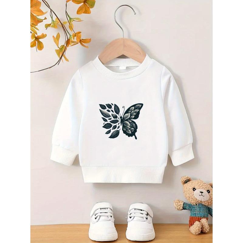 Kids Sweatshirt Unique And Stylish Print Pattern, Comfortable And Easy Spring And Autumn Lightweight Sweatshirt 110 белый