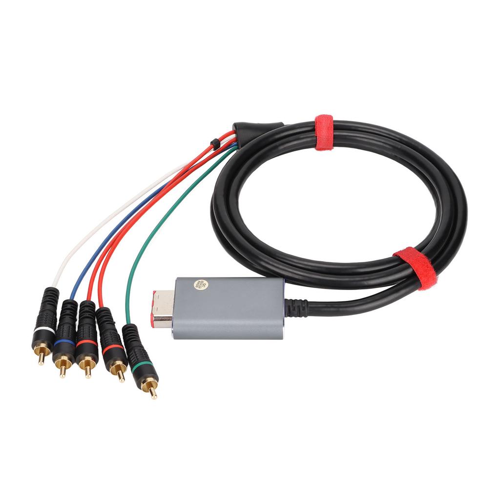 Component Cable 1.8m 5.9ft Double Shielded Plug and Play Digital AV Output Component 5RCA YPbPr Cable for GameCube