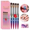 4Pcs/Set Kolinsky Sable Nail Art Brush Set Acrylic Brushe Durable Powder Brushes