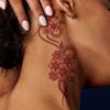 Legs Arm Temporary Tattoo Lace Fake Tattoo Red Henna Tattoo Decals Henna Tattoo Stickers  Girls