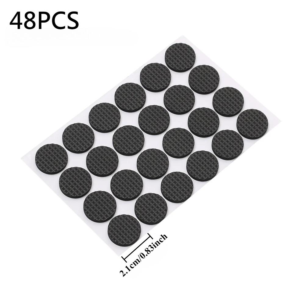 48Pcs Soft Furniture Leg Pads Bumper Chair Fittings Thickening Self-adhesive Floor Protector Anti-slip Mat Anti Rub