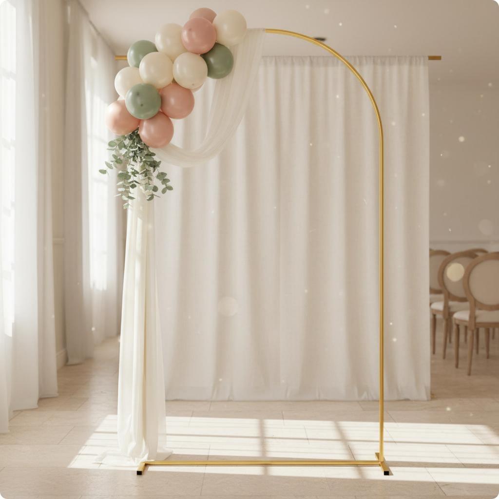 10 Sets Curved Arch Arch Frame Sturdy Metal Backdrop Arch Curved Arch Backdrop Stand Modern Look Event Decor for Ceremony
