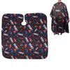Fashionable Barber Shop Hairdressing Cape Hair Cutting Apron Hair Beauty Tool 160x140cm (Black)