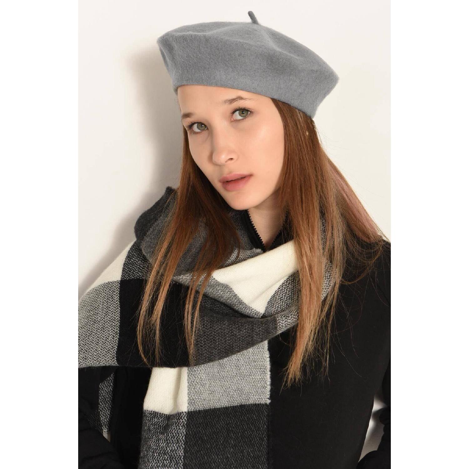 

Gray French Painter Beret Hat Battal Standart серый