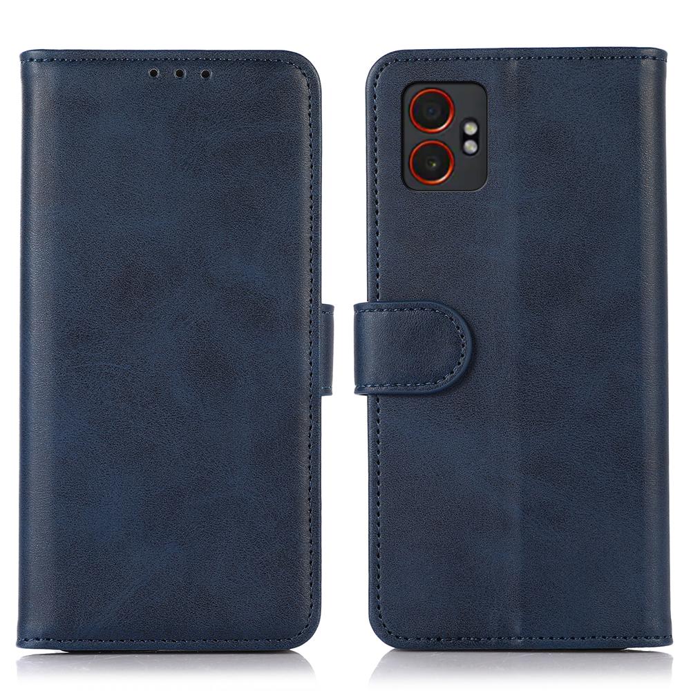 For Samsung Galaxy XCover7 Pro Case Cowhide Texture Leather Wallet Phone Cover with Stand