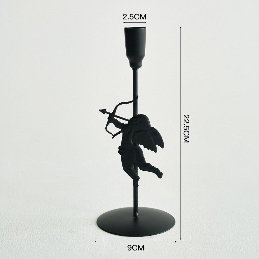 Romantic Elegant Tabletop Candle Holders Metal Cupid Love Candlestick Holder Home and Hotel Decoration Candle Stand