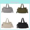 Casual Nylon Crossbody Bag With Stitched Detailing And Soft Structure For Daily Wear