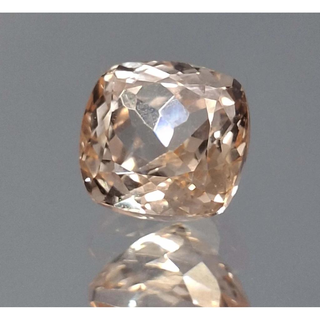 Stunning Natural Peach Morganite 8-10 Ct Cushion Cut Certified Loose Gemstone