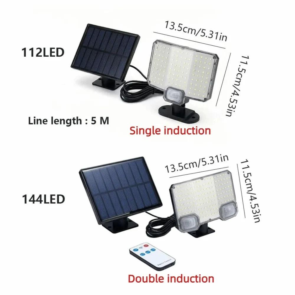 3 Mode Solar Wall Lamp Split Design Energy Saving Motion Sensor Light Waterproof with Remote Outdoor Wall Lights Outside
