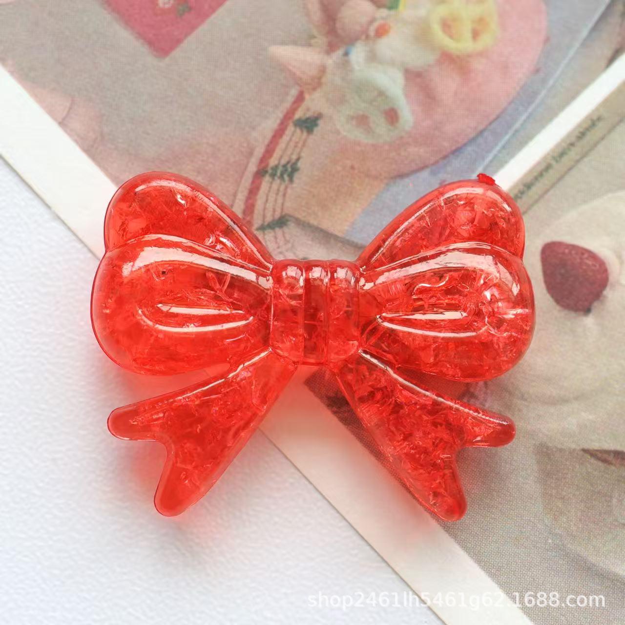 Transparent Beaded Jewelry Accessories: Princess Bow Tie, Bracelet, Phone Chain, Keychain, Pen Charm.