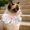 Cat Bow Collar, Breakaway Kitten Collar with Cute Bow Tie Girl Cat Collars Cats Princess Costumes Pink Outfit for Kitty and Some Puppies Birthday