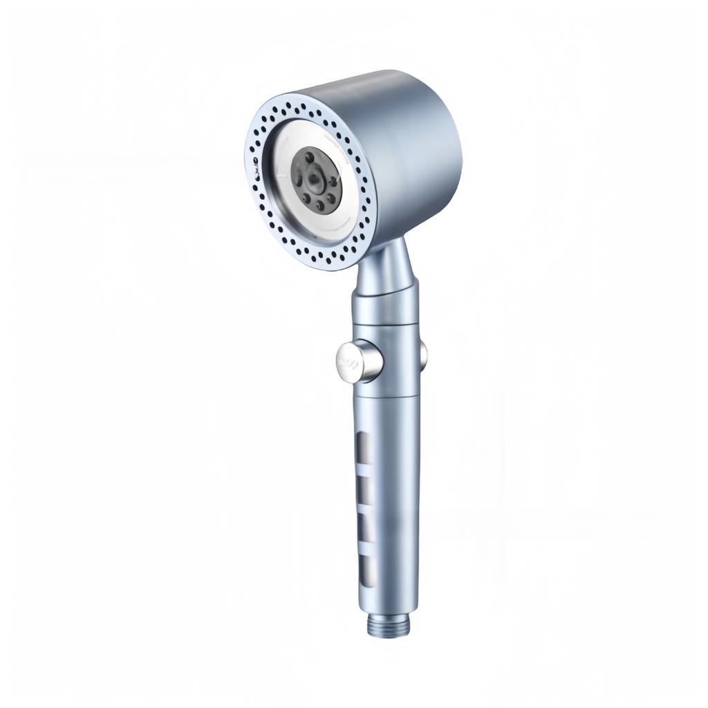 5 Spray ABS Portable Shower Head High Pressure Spa Filtered Shower Heads with Stop Button Universal Bathroom Nozzle