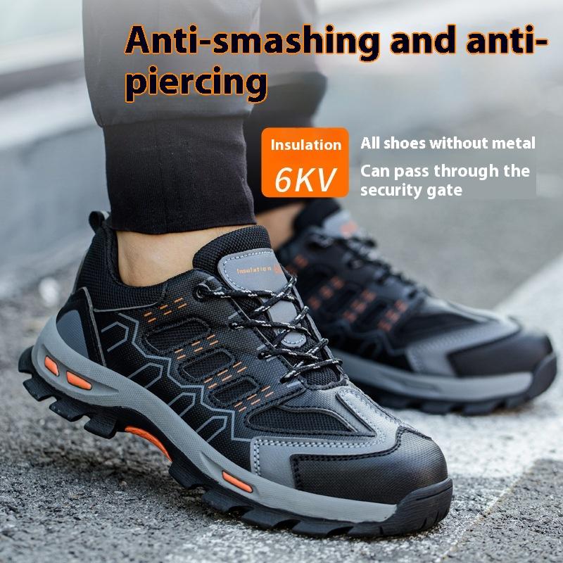 Protective Work Shoes with Plastic Toe Labor Protection Shoes Men Anti-puncture Sneakers Insulation 6kv Electrical Safety Shoes