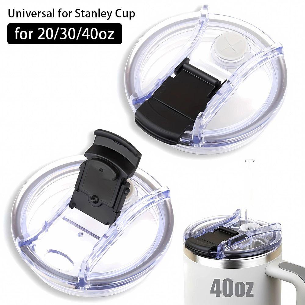1Pcs New for Cup with Handle Bottle Cover 20/30/40oz Themos Tumbler Cup Cap Splash Spill Proof Multicolor Plastic Lids Cup Holders 5
