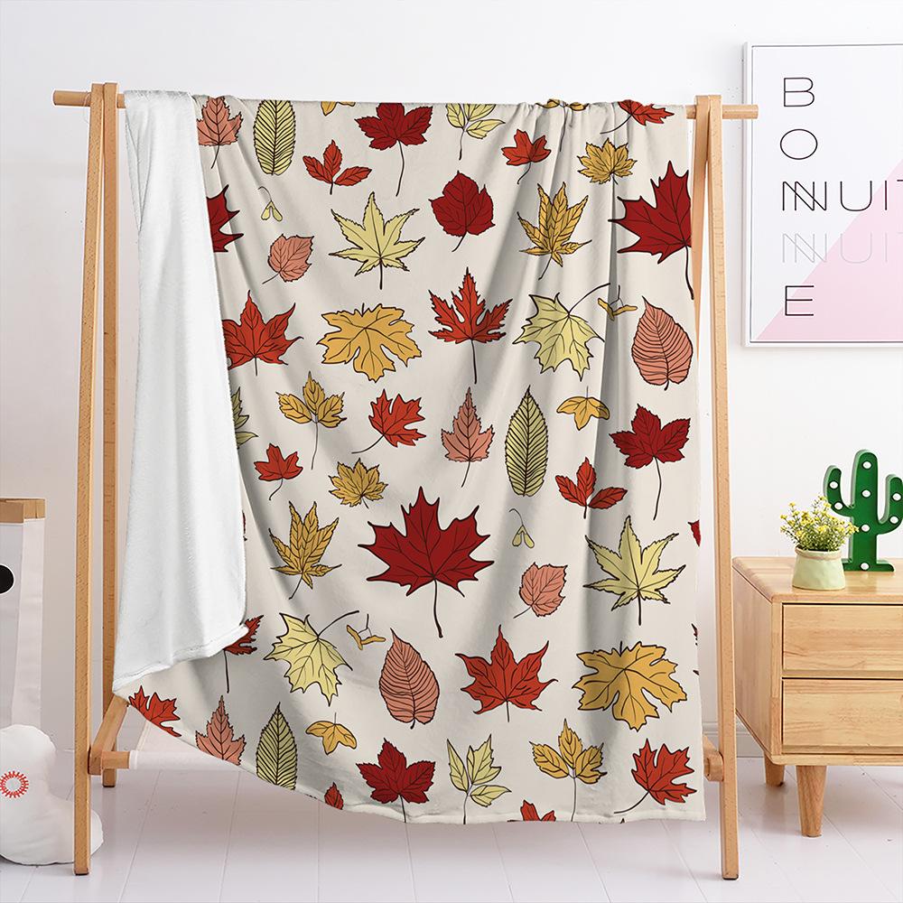 Decke Flanelldecke Herbstblatt Ahornblatt Landschaft 3D Digitaldruck Decke Decke