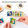 Animal Wooden Figures Toy Early Childhood Educational Shadow Game Matching