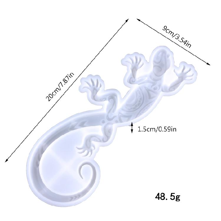 Stereo Gecko Epoxy Casting Mould for Wall Hanging Mount Decor DIY Crafts