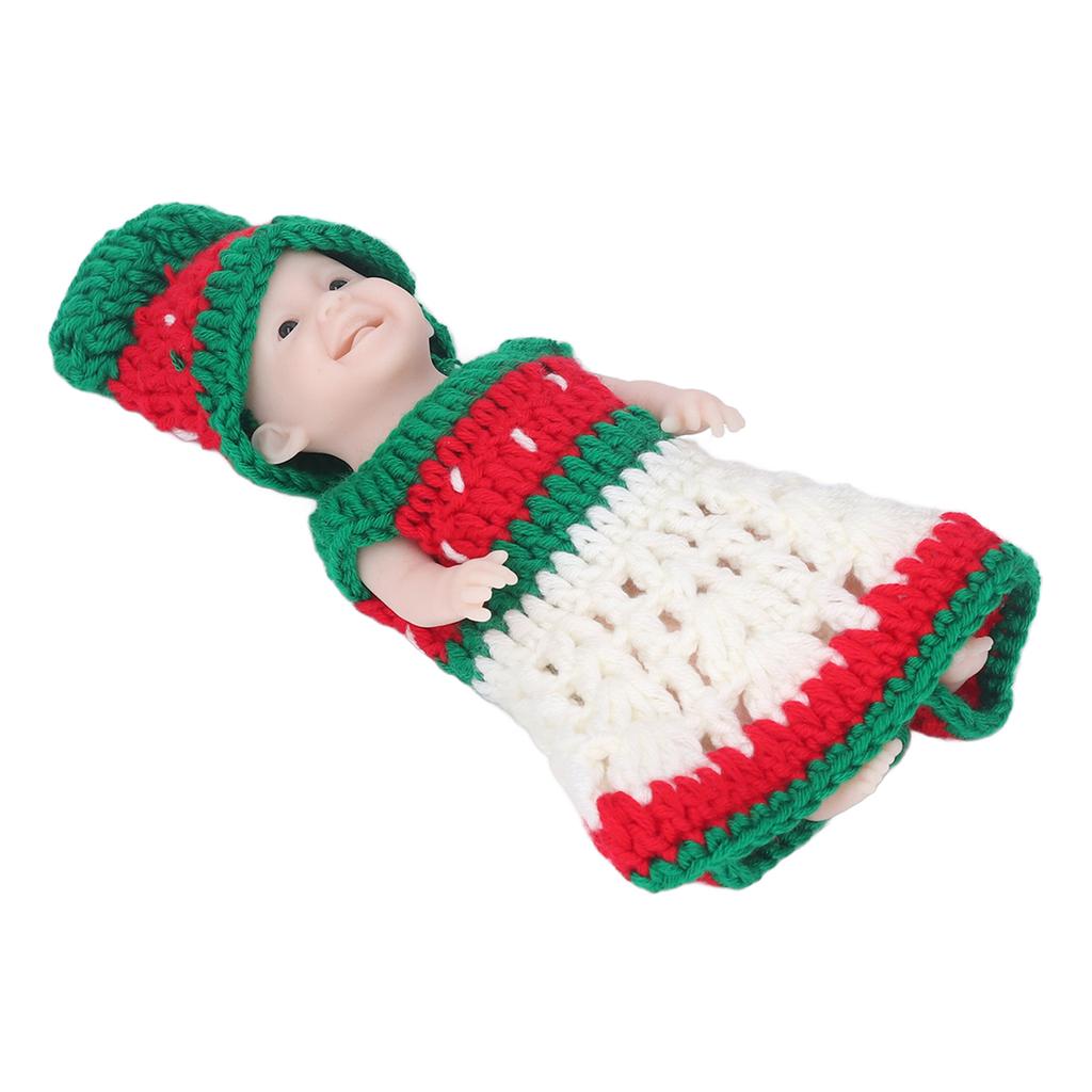 Lifelike Reborn Baby Doll 6 Inch Silicone Newborn Baby Girl Doll with Sweater Birthday Gift for