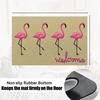 Pink Flamingos Welcome Door Mat,Rubber Doormat Funny Entrance,Non-Slip Floor Mat Kitchen,Dog Mat