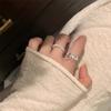Bow Pearl Cross Ring Female Ring Design Index Finger Ring