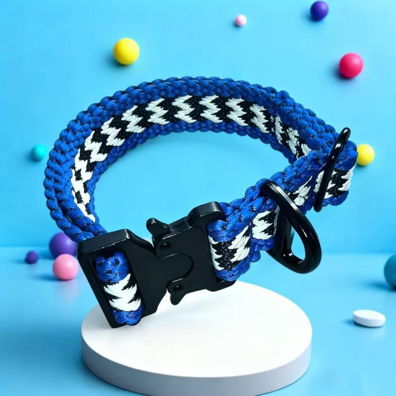 Dog Collar Cute Woven Adjustable No Choke Outdoor Walking Pet