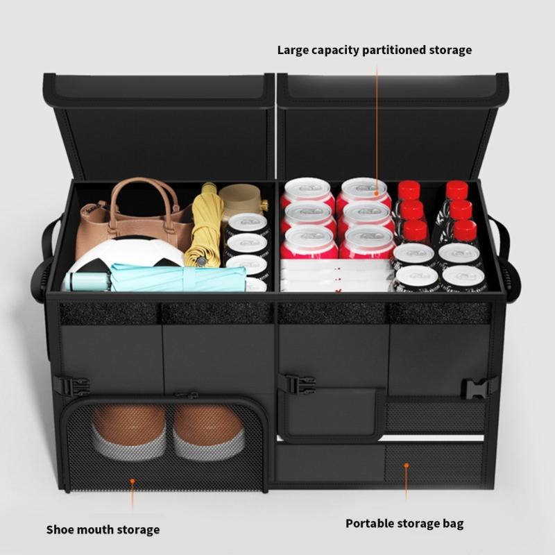 Car Organizers Foldable Storage Bin Trunk Organizers Glove Compartment Box for Efficient Space Saving and Organization