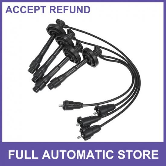 

4x Spa rk Plug Wire Ignition Coil Cable for To yo ta Corolla L4 18L 98-01