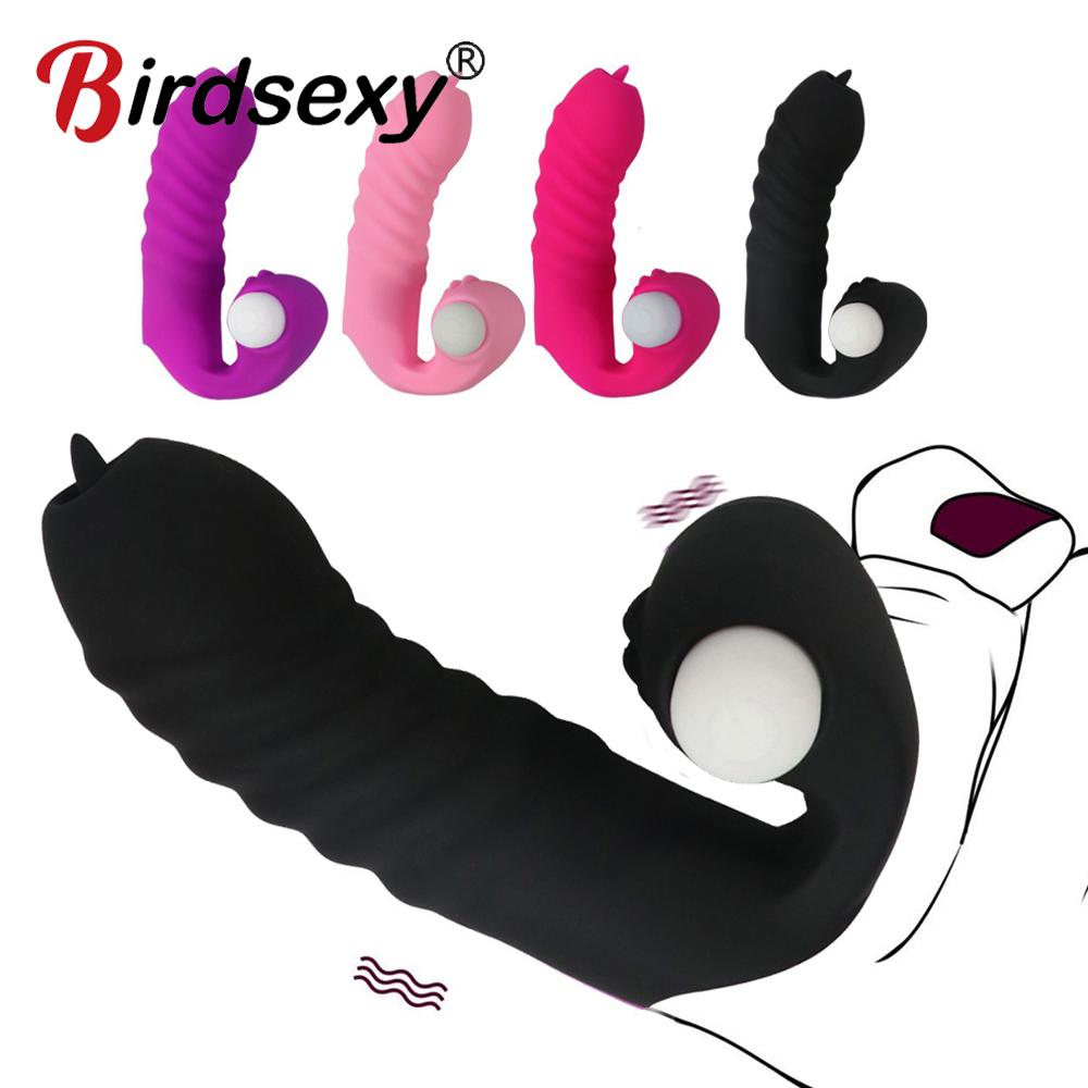 Finger Cover Vibrator Tongue Licking Massager Sex Toys for Women G Spot Orgasm Clitoris Stimulate Couple Flirting Masturbator