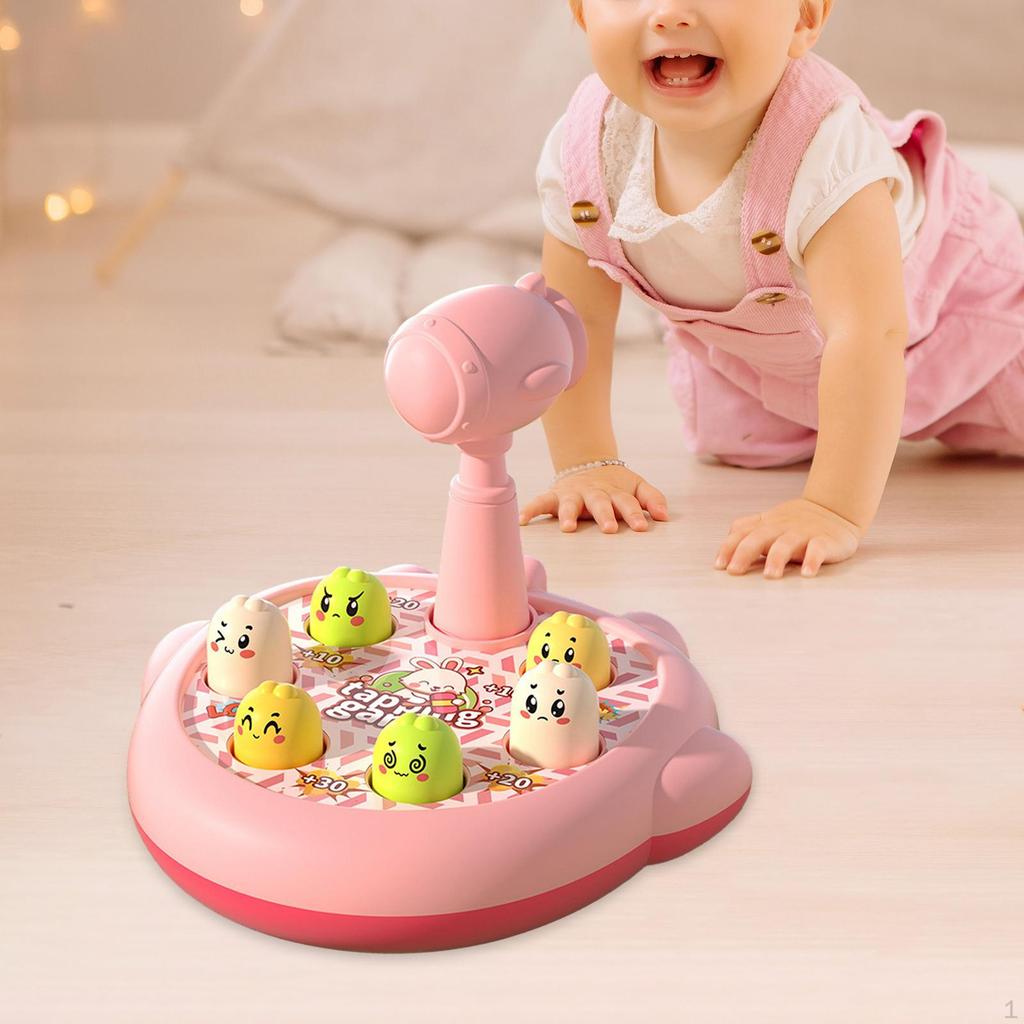 Whack A Hamster Board Game Early Developmental Montessori Toy Cartoon Arm Strength Traning