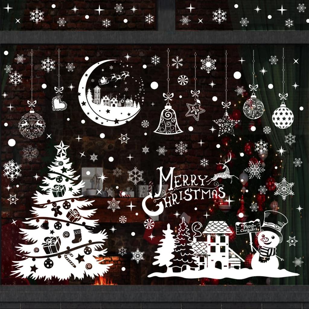 Christmas Window Sticker Merry Christmas Decorations For Home 2025 Christmas Ornament Xmas Navidad Natal Gifts New Year 2026