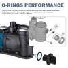 4 Pieces Pool Pump Drain Plugs Set With O Rings Convenient for Filter Booster Pumps and Water Systems Daily Use