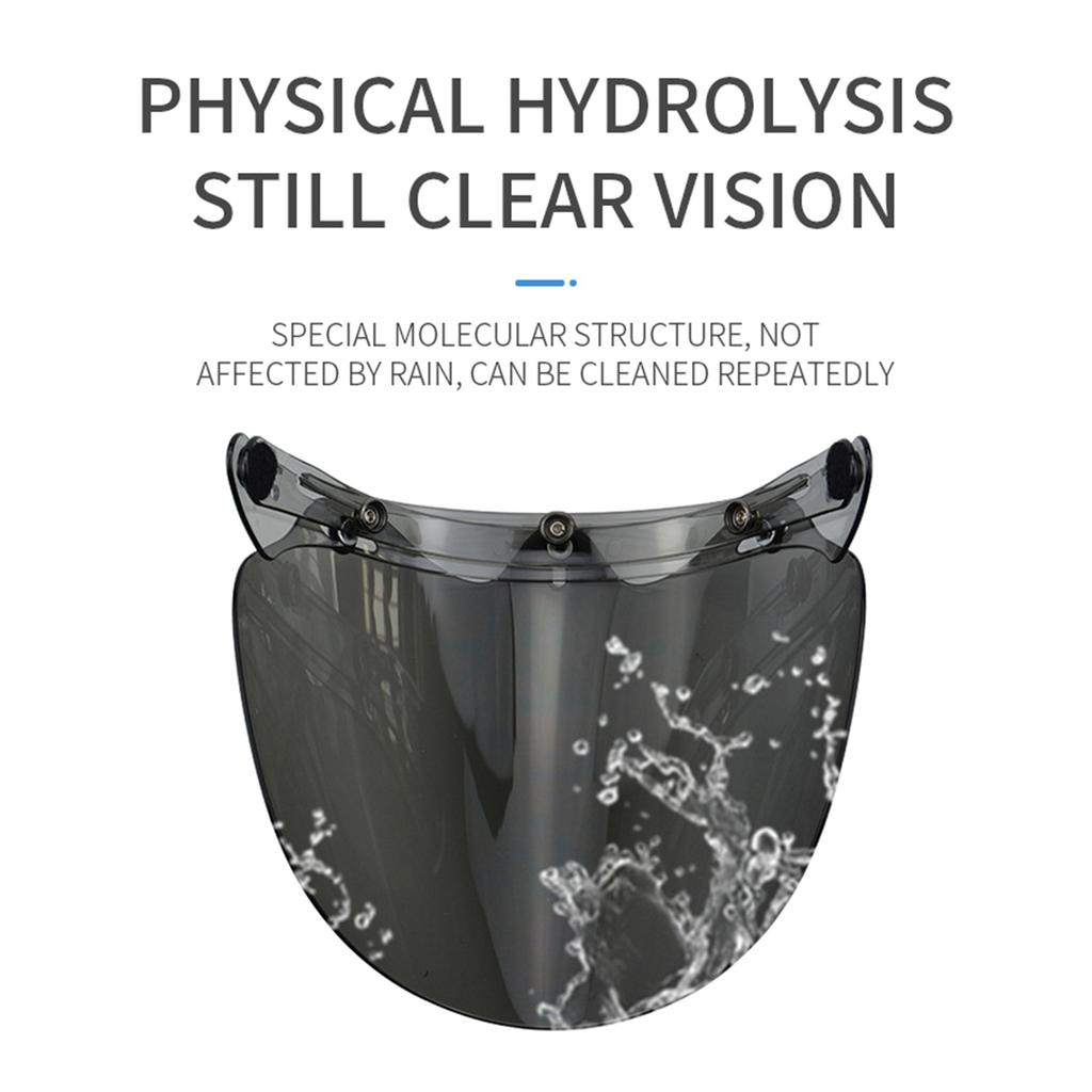 3-Snap Shield for Motorcycle Helmet