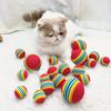 Katzenspielzeug Bälle Interaktiv für Wohnungskatzen Bestes Kätzchen Lieblingsgeschenk Weicher Schaumstoffball Verfolgungsjagd Leises Spielen Katzenzeug Zubehör