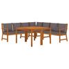 Vidaxl 7-Piece Garden Furniture Set With Cushions, Solid Acacia Wood