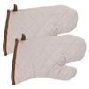 1 Pair Oven Mitts Insulated Protective White Non-slip Oven Baking Mittens Household Supplies