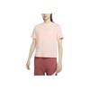 Nike Sportswear Essentials Embroidered Logo Short Sleeve T-Shirt Women Tops Washed-Coral-Red CT2588-664