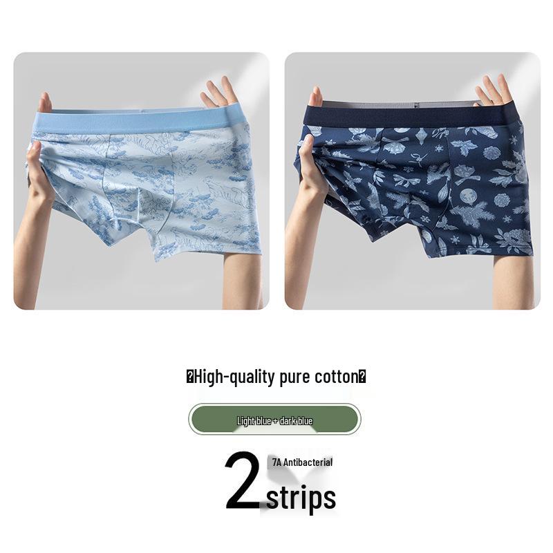 Top-Selling Men's Mulberry Silk & Cotton Boxer Briefs - Breathable, Soft, Comfortable, Antibacterial