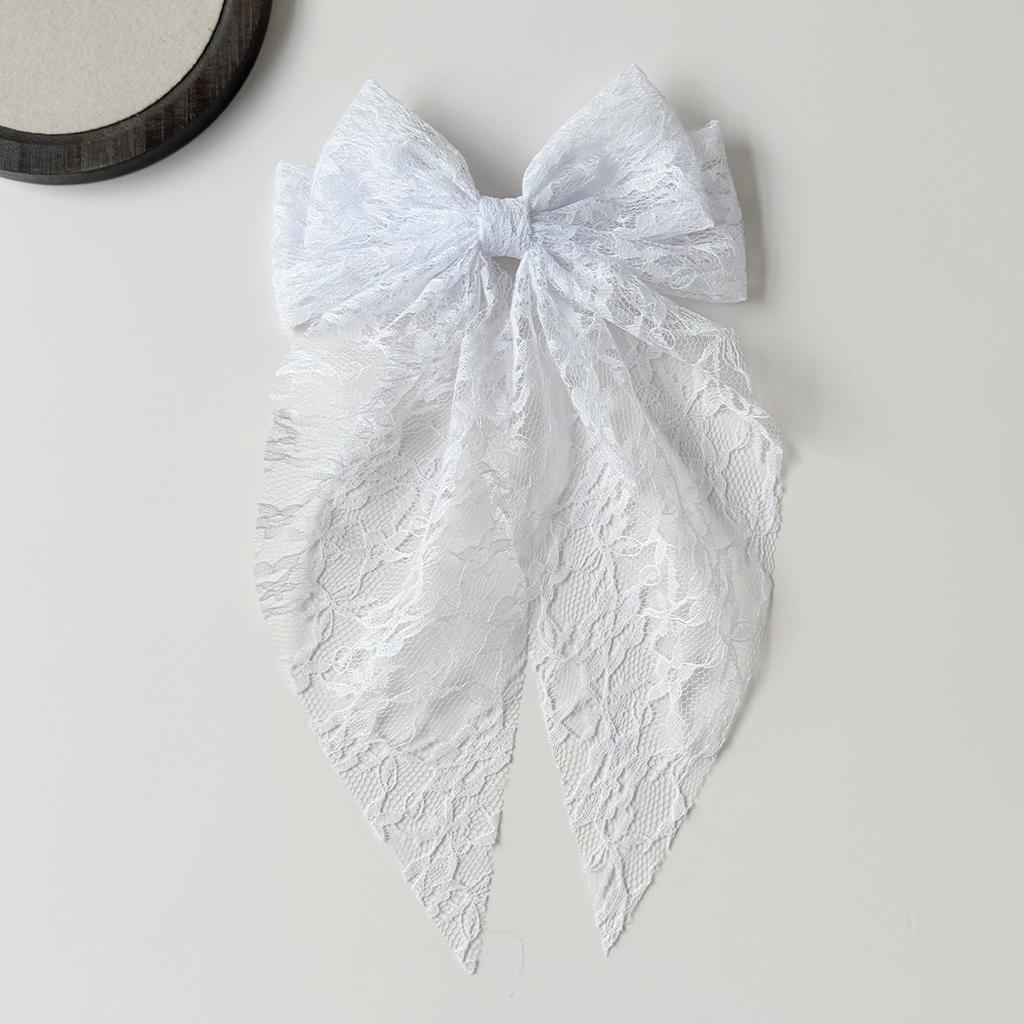 Lace Bow Children's Hair Accessory  Sweet Forest-style Hair Clip  Elegant Ribbon Mesh Embroidered Hair Clip for Women