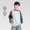 Boys Kids Color Block Raglan Long Sleeve Casual Sweatshirt Top