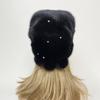 Black Women New Pear Christmas Hat Natural Mink Fur Luxury Winter Warm Balls Russian Beanie Hats