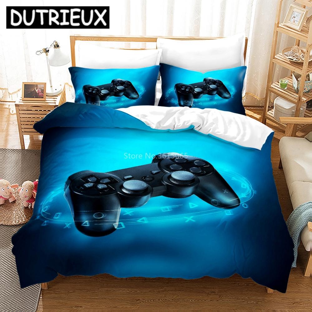 Creative Gamer Gamepad Pattern Bedding Set Bed Linen Cartoon Duvet Cover Set With Pillowcase Twin Full Queen King Bedclothes