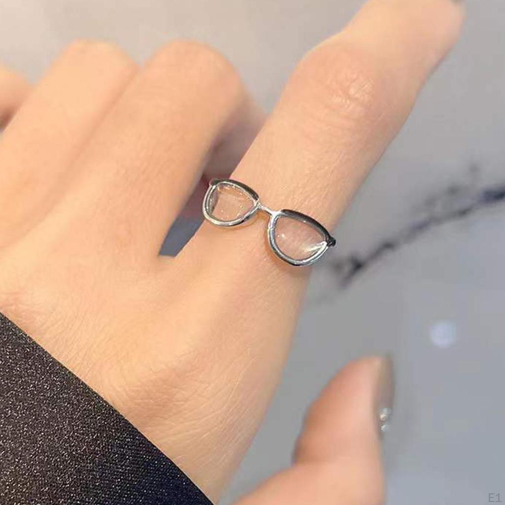 Trendy Cute Tiny Glasses , Open Adjustable Minimalist Jewelry Party Wedding Birthday, Teen