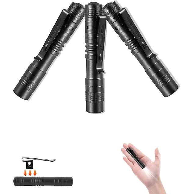 Pen Flashlight,5PCS Led Pen Light Flashlights with Clip,Mini Pocket Flashlight Small Penlight Inspection Flashlight